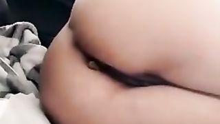 College girl shits in car