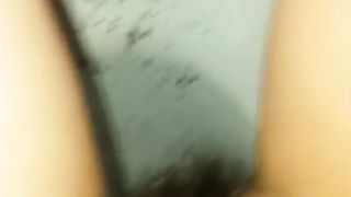 Hairy wife shitting two times