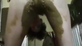 Lots of shit in brown pantyhose