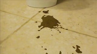 Diarrhea in white bucket