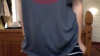 Hot blonde shits in her panties