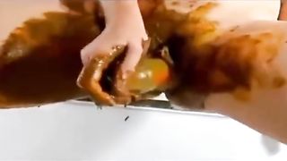 Heavy scat masturbation