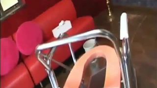 Hot mistress shits on slave's face