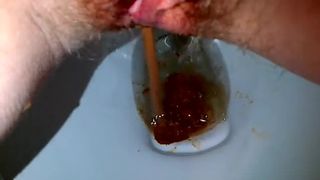 Teen on period shitting