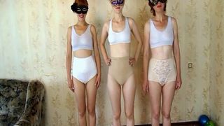 Lesbian girls lick poop from dildos