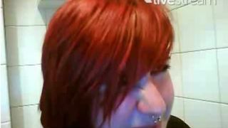 Redhead babe can't stand the smell of her own shit