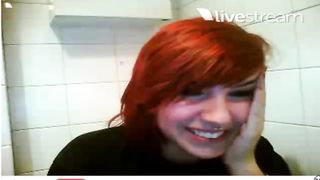 Redhead babe can't stand the smell of her own shit