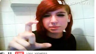 Redhead babe can't stand the smell of her own shit