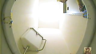 Dark haired teen shitting