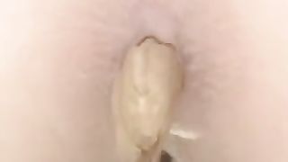 Brown shit over toilet