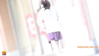 Hairy japanese shits in public bathroom