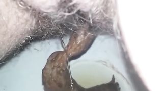 Hairy wife compilation shitting