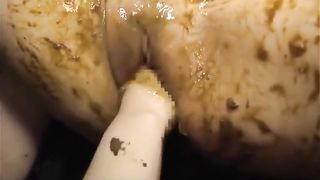 Japanese teen eats her own shit