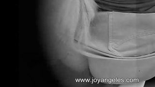 Beautiful blonde shitting