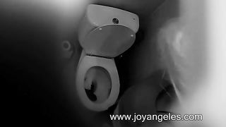 Beautiful blonde shitting