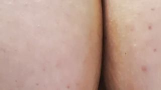 BBW babe shitting over toilet