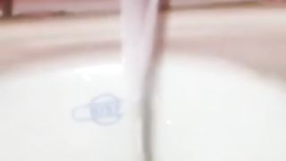 Hairy babe shitting and peeing