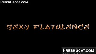 Nice hard shit comes out of her round arse