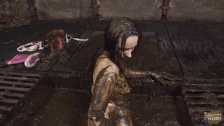 Girl bathing in cowshit - ManureFetish - Queen of the dung 2