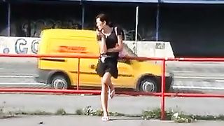 Panty poop in public