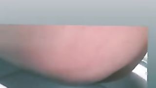 Spying on his wife pooping