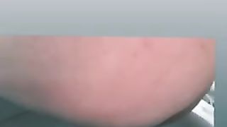 Spying on his wife pooping