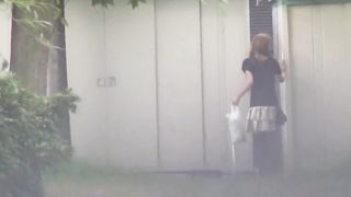 Redhead japanese shits outdoor
