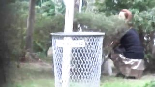 Redhead japanese shits outdoor