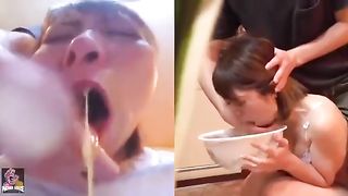 Compilation of sexy girls pooping and puking