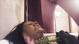 He smears shit on girlfriend's face