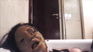 He smears shit on girlfriend's face