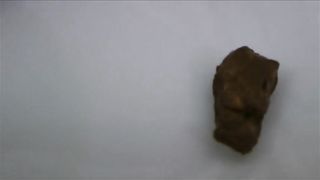 Shaved teen shitting big ones from tight ass