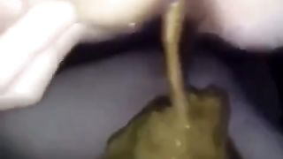 Liquid shit on boyfriend's face
