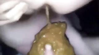Liquid shit on boyfriend's face