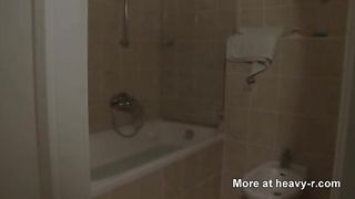 Naked Bitch turns round and Shits, She then licks it , Rubs it on her face and Arse.