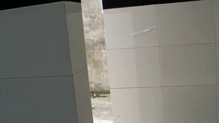 Two girls have diarrhea in the toilet