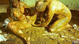 Betty and Frankys cowshit adventure - couple fucks in a cowshed