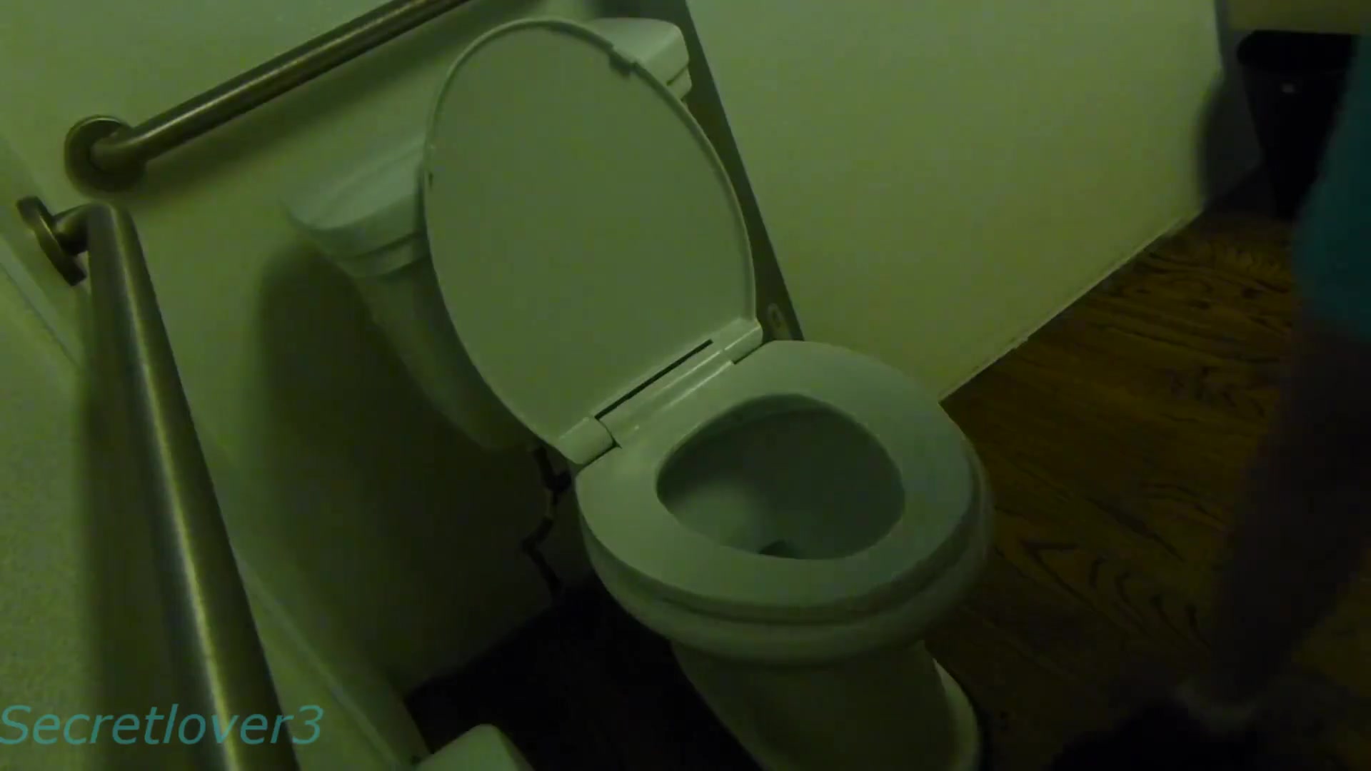 Masturbating after pooping in toilet