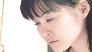 Hairy babe shits a lot in white plate