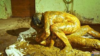 Hot couple fuck in animal cow shit