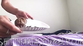 Busty indian girl pooping