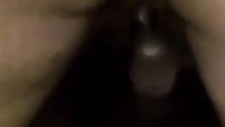 Fingering her ass while pooping