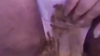 BBW babe shits in panties