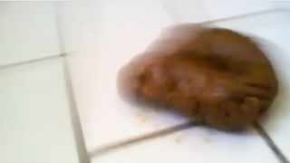 WIFE PICKS UP TURD AND PUTS IN HER MOUTH