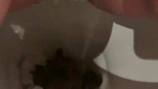 Shaved teen shitting lots