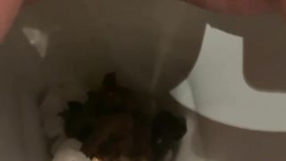 Shaved teen shitting lots