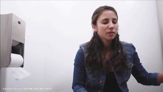 Dark haired teen having fun