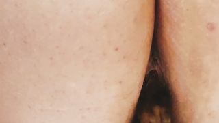 BBW babe shits on toilet seat