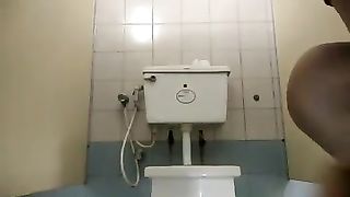 Thai teen shits in plastic bucket