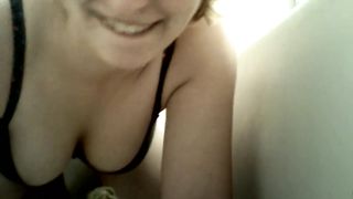 Tasting her own poop for the first time